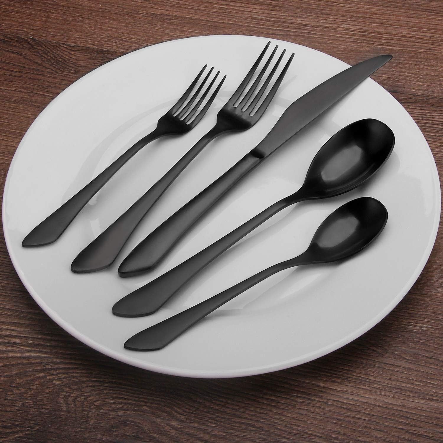 Matte Black Silverware Set