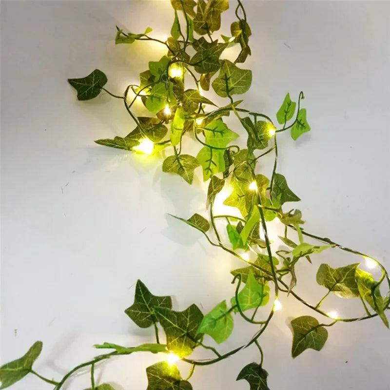 Green Leaf LED String Lights